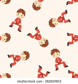 Kung fu ,seamless pattern