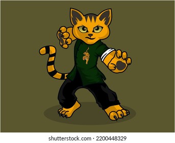 Kung fu tiger character design