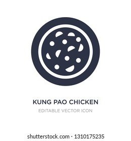 kung pao chicken icon on white background. Simple element illustration from Food and restaurant concept. kung pao chicken icon symbol design.