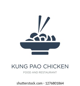 kung pao chicken icon vector on white background, kung pao chicken trendy filled icons from Food and restaurant collection, kung pao chicken vector illustration