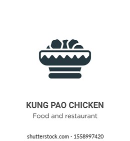 Kung pao chicken vector icon on white background. Flat vector kung pao chicken icon symbol sign from modern food and restaurant collection for mobile concept and web apps design.
