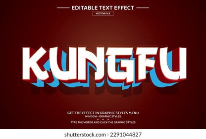 Kungfu 3D editable text effect template