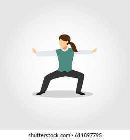 Kungfu Character Design Vector.