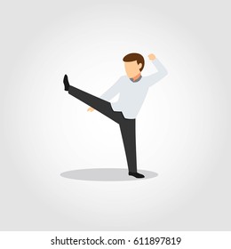 Kungfu Character Design Vector.