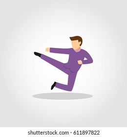 Kungfu Character Design Vector.