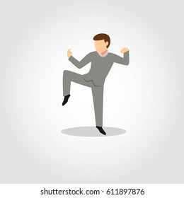 Kungfu Character Design Vector.