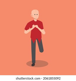 Carácter Kungfu Para El Diseño De Movimiento.