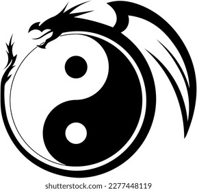 Kungfu Dragon, Black and white logo