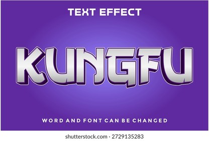 Efecto de texto editable Kungfu	 Plantilla de diseño