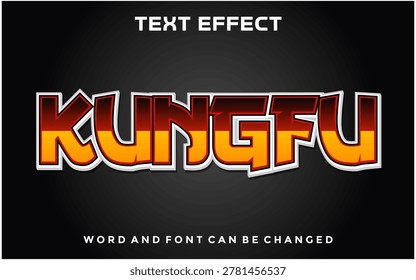 Kungfu editable text effect design template