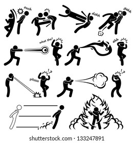 Kungfu Fighter Super Human Special Power Mutant Stick Figure Pictogram Icon