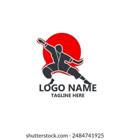 kungfu isolated logo design vector