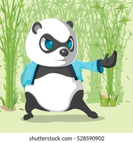 Kungfu Panda Cute Character Design Vector