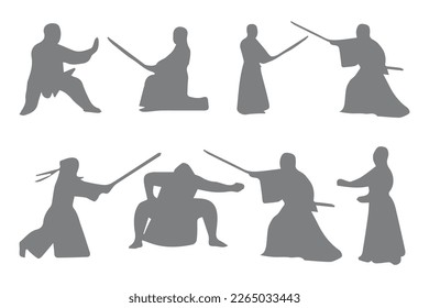 Vector libre de diseño de silueta de Kungfu