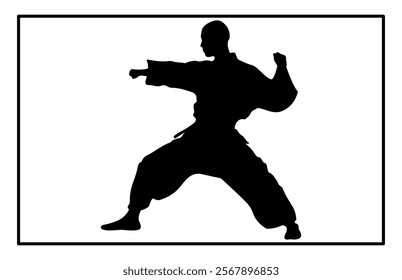 kungfu wushu tai chi silhouettes, Tai Chi Chuan man silhouette 