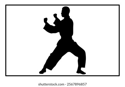 kungfu wushu tai chi silhouettes, Tai Chi Chuan man silhouette 