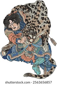 Kuniyoshi Utagawa's ukiyo-e Suikoden Hero Hyakunin Ryōichi Kutto Luo Ruan Shoshichi'' is a work depicting Ruan Xiaochi (Katsuto Luo Ruan Shoshichi), a character that appears in the classic Chinese nov