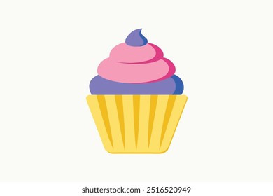 Un Vector de color de silueta Kupcake