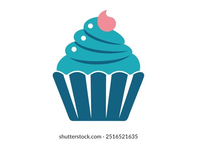 Un Vector de color de silueta Kupcake
