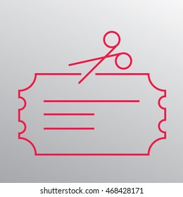 Kupon outline. Kupon icon outline. Shopping outline.