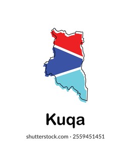 Kuqa City map vector design, World Map International vector template with outline graphic sketch style for your company
