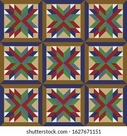 Kurak oyu. Geometric traditional carpet patterns of Kazakhs from felt. Background, texture, design life of nomads. Ancient Turkic ornaments. Customs and traditions of Kazakhstan. Decorative art of nom