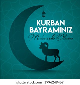 kurban bayraminiz mubarek olsun. Feast of the Sacrifice Greeting. 