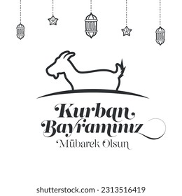 Kurban Bayramınız mübarek olsun
Islamic celebration image. translation: happy eid al-adha