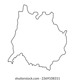 Kurdamir district map, administrative division of Azerbaijan.