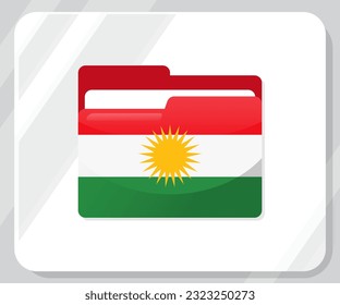 Kurdistan Glossy Folder Flag Icon