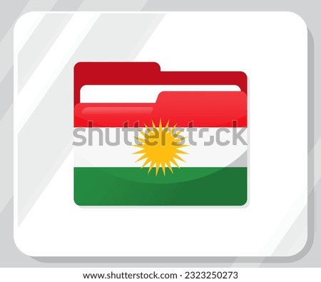 Kurdistan Glossy Folder Flag Icon