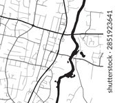 Kurikka Vector Map Illustration Featuring Finland Geographic Border Regional Area Outline Map Design
