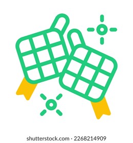 kurma icon duotone green yellow style ramadan illustration vector element and symbol perfect. Icon sign from modern collection for web.