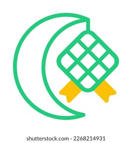 kurma icon duotone green yellow style ramadan illustration vector element and symbol perfect. Icon sign from modern collection for web.
