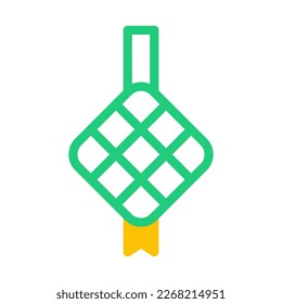 kurma icon duotone green yellow style ramadan illustration vector element and symbol perfect. Icon sign from modern collection for web.