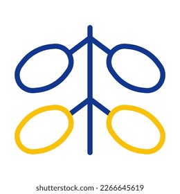 kurma palm icon duocolor blue yellow style ramadan illustration vector element and symbol perfect. Icon sign from modern collection for web.