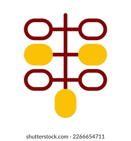 kurma palm icon duotone red yellow style ramadan illustration vector element and symbol perfect. Icon sign from modern collection for web.
