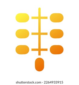 kurma palm icon solid gradient yellow ramadan illustration vector element and symbol perfect. Icon sign from modern collection for web.