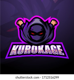 Kurokage mascot esport logo design