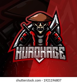 Kurokage mascot esport logo design