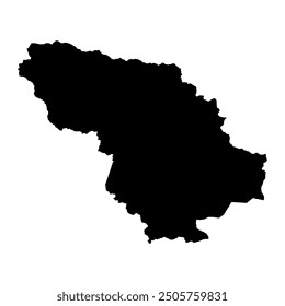 Mapa del distrito de Kurram, división administrativa de Pakistán. Ilustración vectorial.