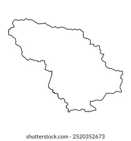 Stadtplan Kurram, Verwaltungsbezirk Pakistan. Vektorgrafik.