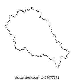 Oblast Kursk Karte, administrative Division von Russland. Vektorillustration.