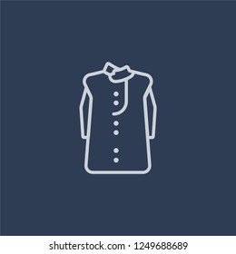 Kurta icon. Kurta linear design concept from Kurta collection. Simple element vector illustration on dark blue background.