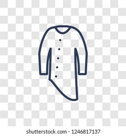 Kurta icon. Trendy linear Kurta logo concept on transparent background from Clothes collection