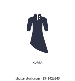 kurta isolated icon. Simple element illustration from clothes concept. kurta editable logo symbol design on white background. Can be use for web and mobile.