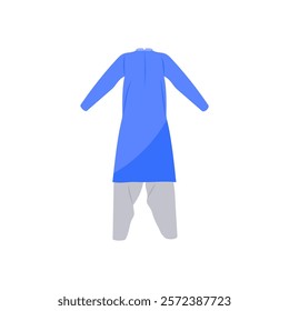 Kurta Pajama, Indian Symbol Vector Illustration