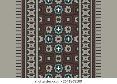 Kurta Pattern Seamless Native American, Motif embroidery, Pixel Ikat embroidery vector Design for Print jacquard slavic pattern folklore pattern kente arabesque