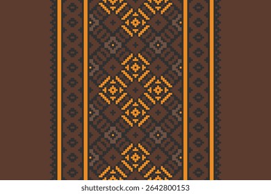 Kurta Muster Nahtlose Native American, Motiv Stickerei, Pixel Ikat Stickerei Vektor Design für Print Tapisserie floral Kimono Rapid Muster Schnürung Spanisch Motiv