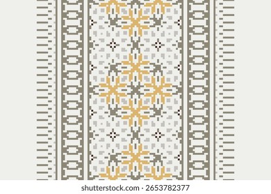 Padrão Kurta Padrão Escandinavo padrão sem costura bordado Motif, Pixel Ikat bordado vetor Design para imprimir infinito arabesco pano dupatta xale bandana imprimir seda homens kurta
